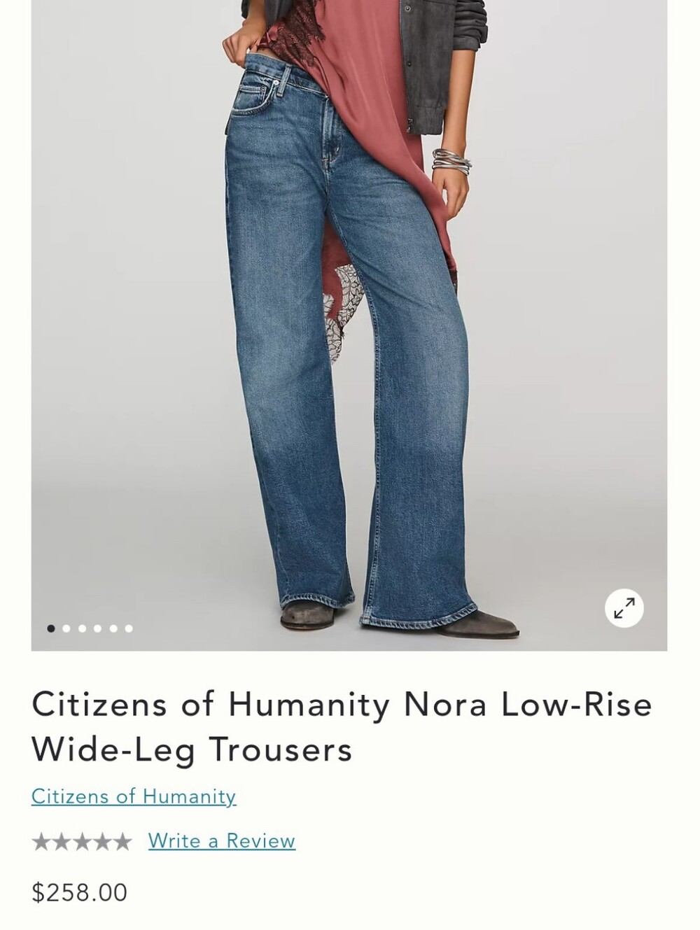 Citizens of Humanity Nora Low-Rise Wide Leg Jeans - Blue